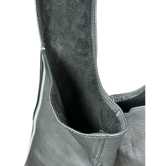 Unisex Black Leather Motorcycle Chaps XS Suede Lined Genuine Cowhide Biker USA - Picture 6 of 16